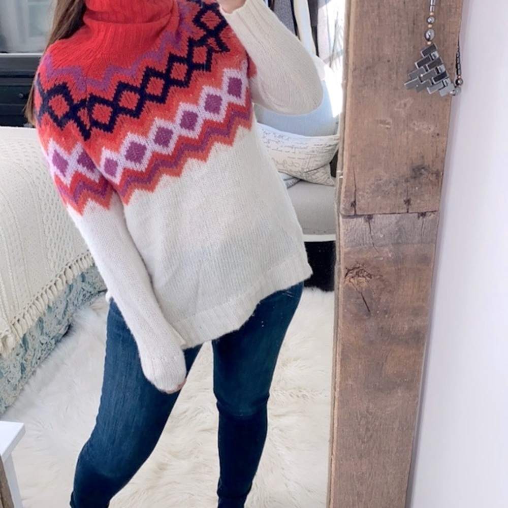 Aerie turtleneck sweater size xsmall oversized wool blend